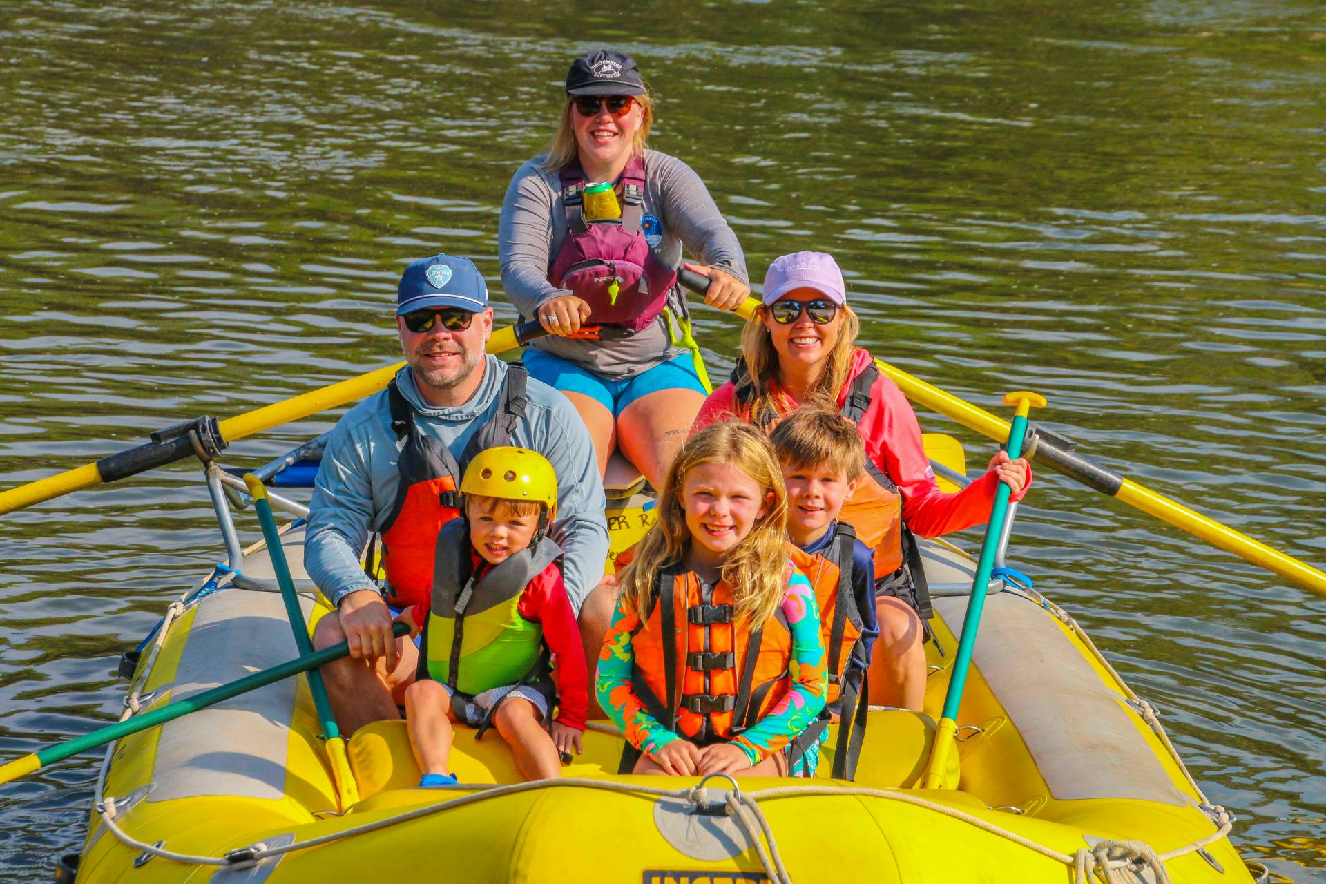 Glenwood Springs family friendly white water rafting with kids age 4, 5 and 6